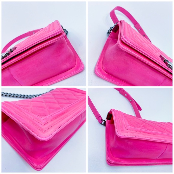 Chanel Hot Pink Boy Bag Medium Authentic - Picture 6 of 7
